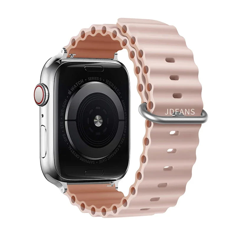 Ocean strap For Apple Watch Ultra 2 Band 49mm 10 9 8 7 45mm 41mm Silicone Bracelet Wristband iWatch 6 5 4 3 SE 44mm 40 42mm band