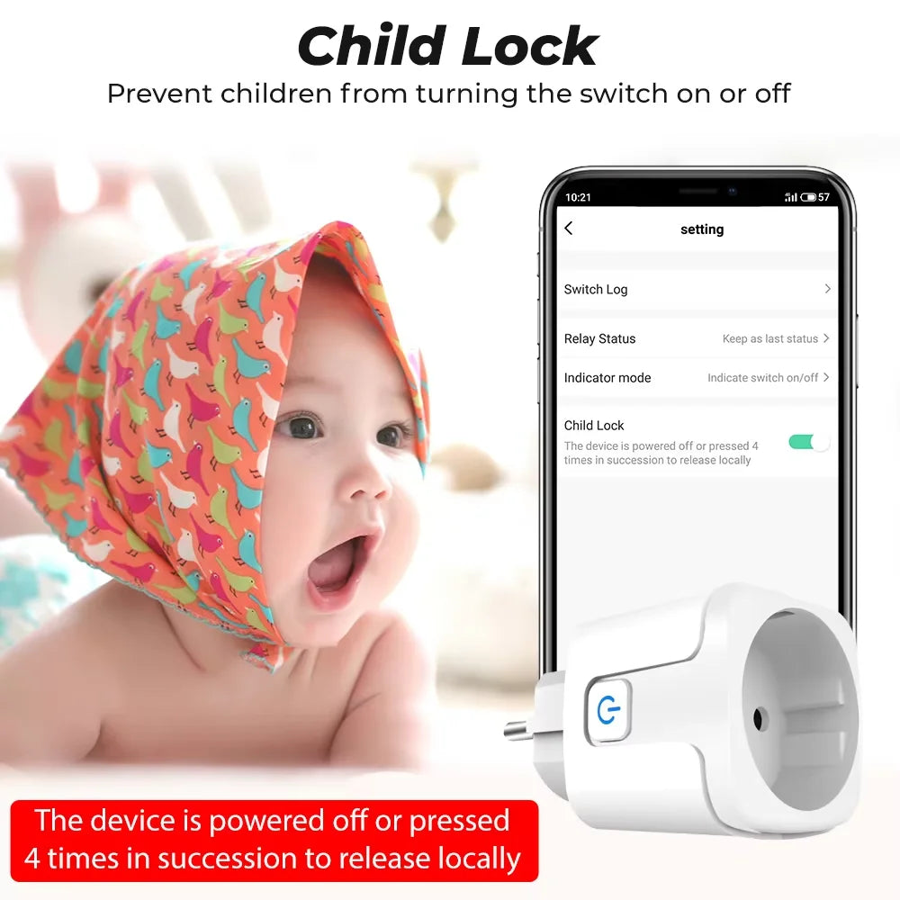 Smart Socket Tuya EU Plug Zigbee or WIFI 16/20A With Power Monitor Timing, Voice Control Work with Alexa Google Home Alice