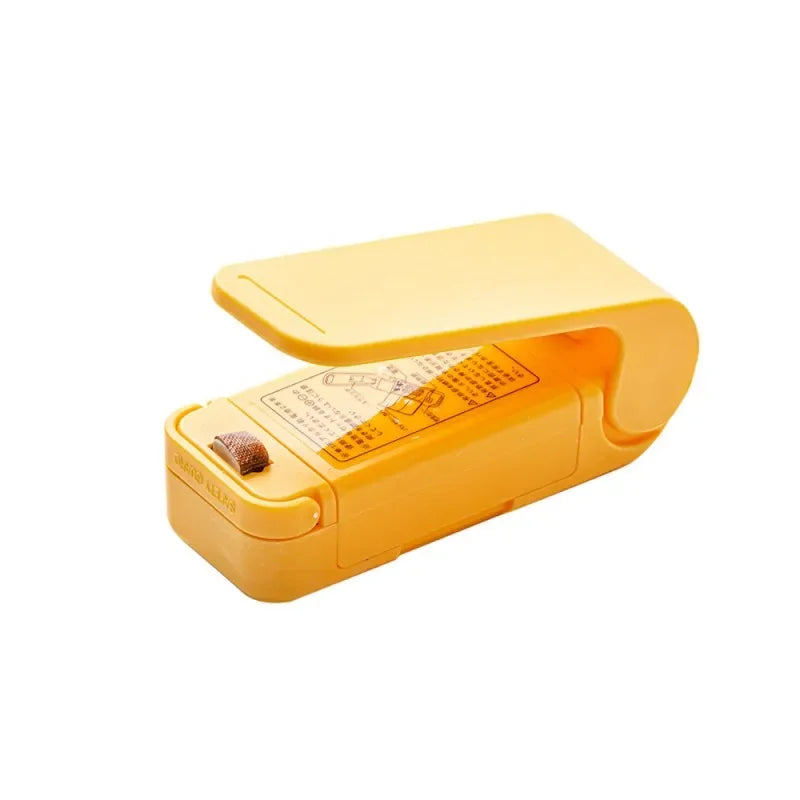 1pc Portable Bag Heat Sealer Plastic Package Storage Bag White Mini Home Sealing Clip Food Snack Fruit Fresh Keeping Gadgets