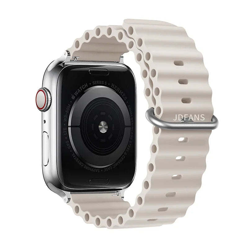 Ocean strap For Apple Watch Ultra 2 Band 49mm 10 9 8 7 45mm 41mm Silicone Bracelet Wristband iWatch 6 5 4 3 SE 44mm 40 42mm band