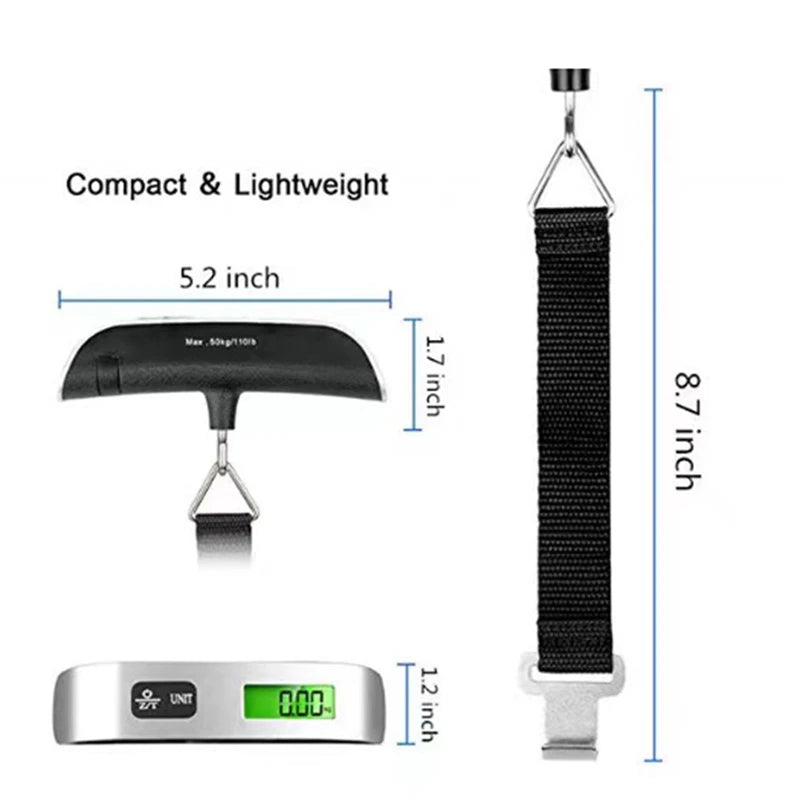 10g-50kg Portable Scale Digital LCD Display Electronic Luggage Hanging Suitcase Travel Weighs Baggage Bag Weight Balance Tools