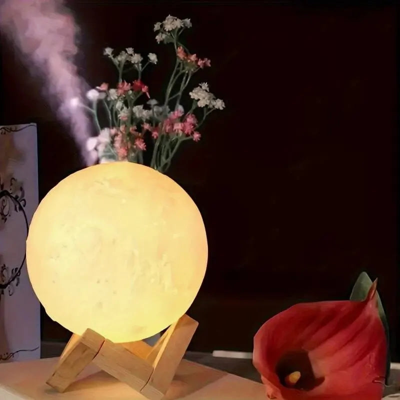 3D Moon Lamp Night Light – Warm LED Bedroom Decoration & Gift